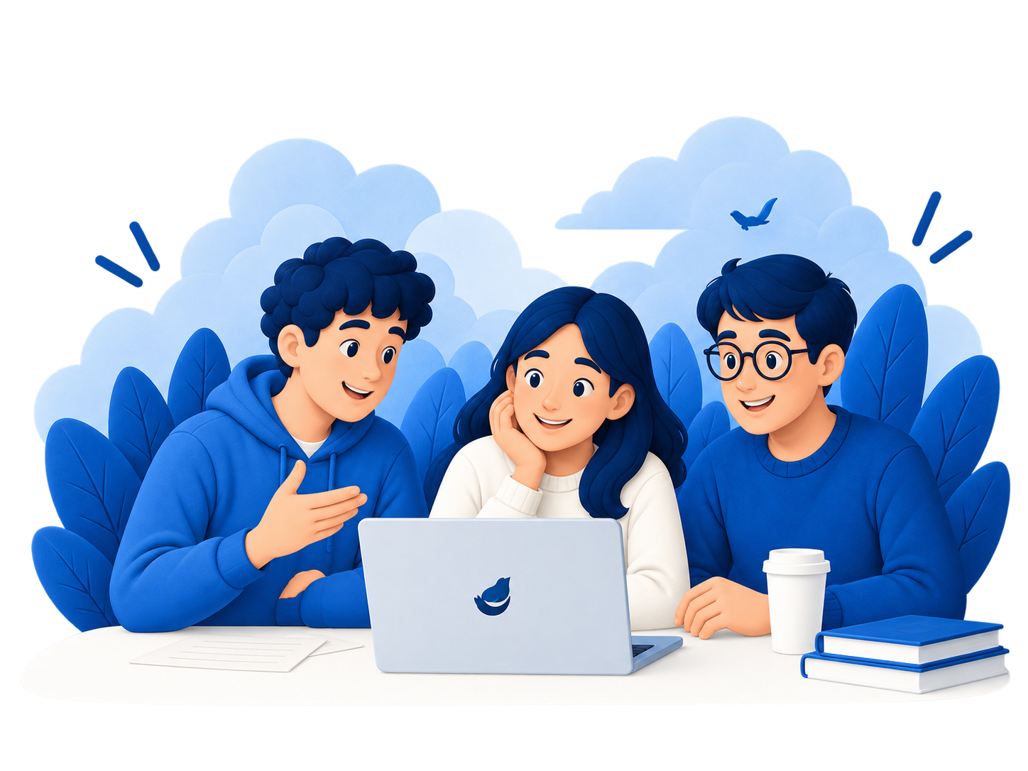 Students talking together