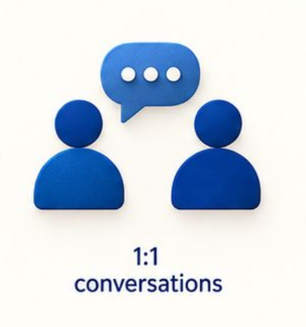 1:1 conversations