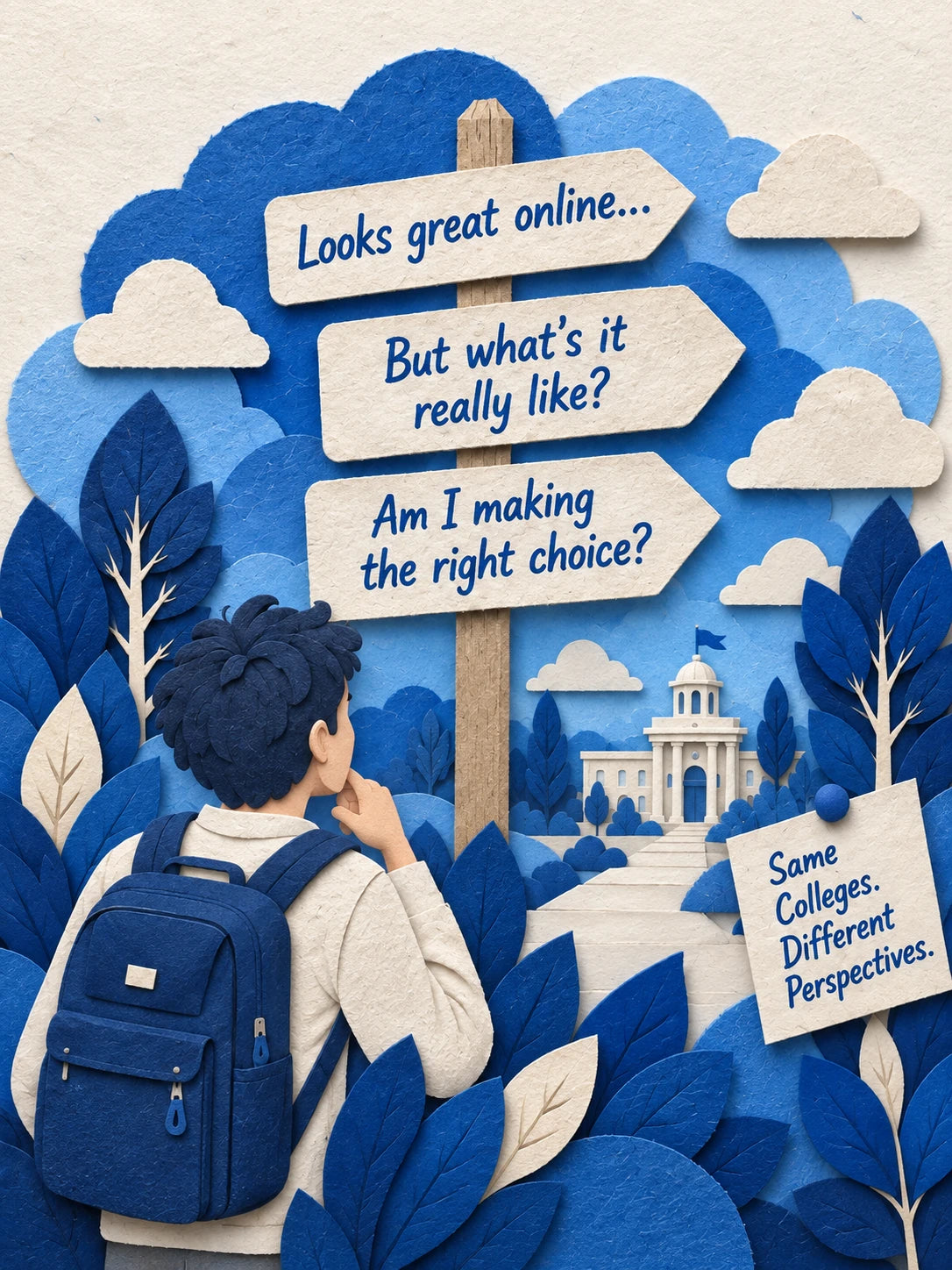 Student deciding which college is right